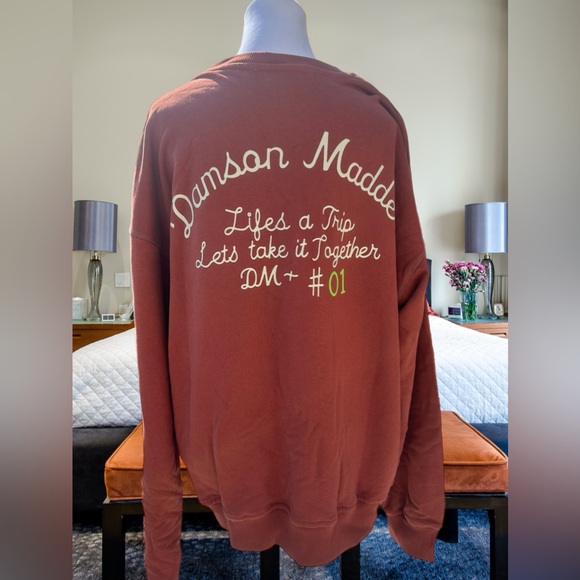 Damson Madder Flower Applique Crew Neck UNISEX Sweatshirt size medium by UO. NWT - Picture 8 of 14